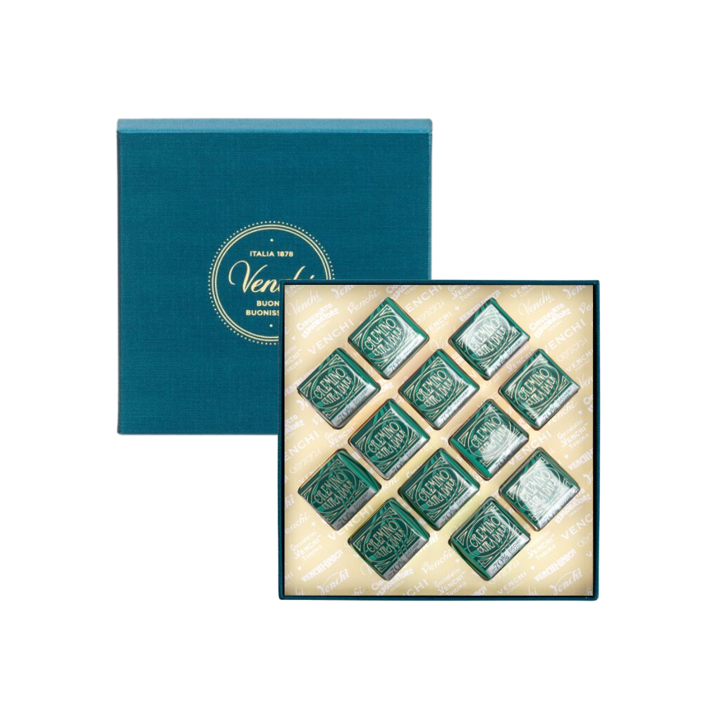 70% less sugar Baroque Blue Square Box with 12pcs Cremino