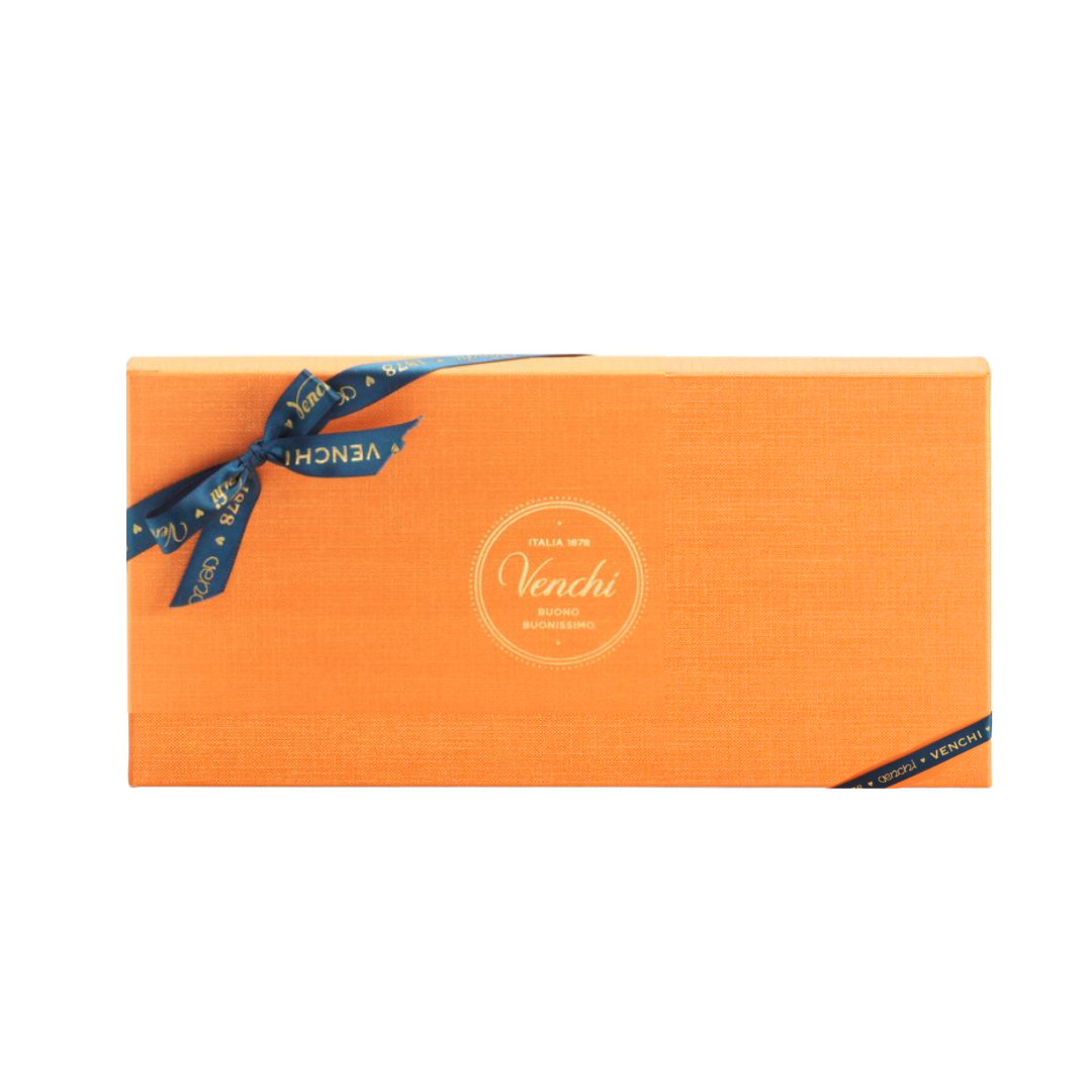 Chocoviar and Cremino Baroque Orange Rectangular Box