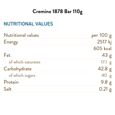 Cremino 1878 Bar 110G