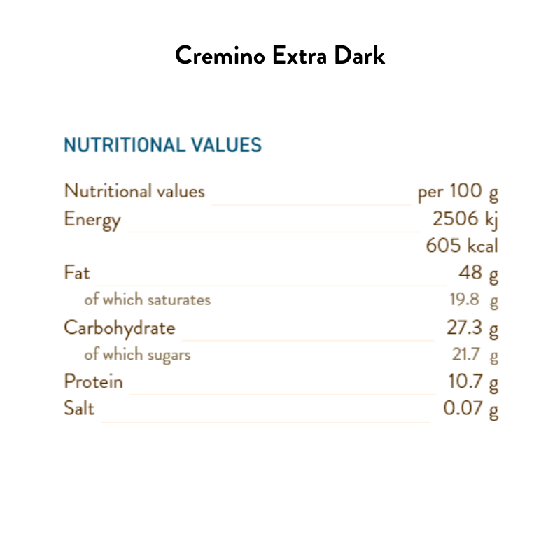 Cremino Extra Dark Bulk 100G