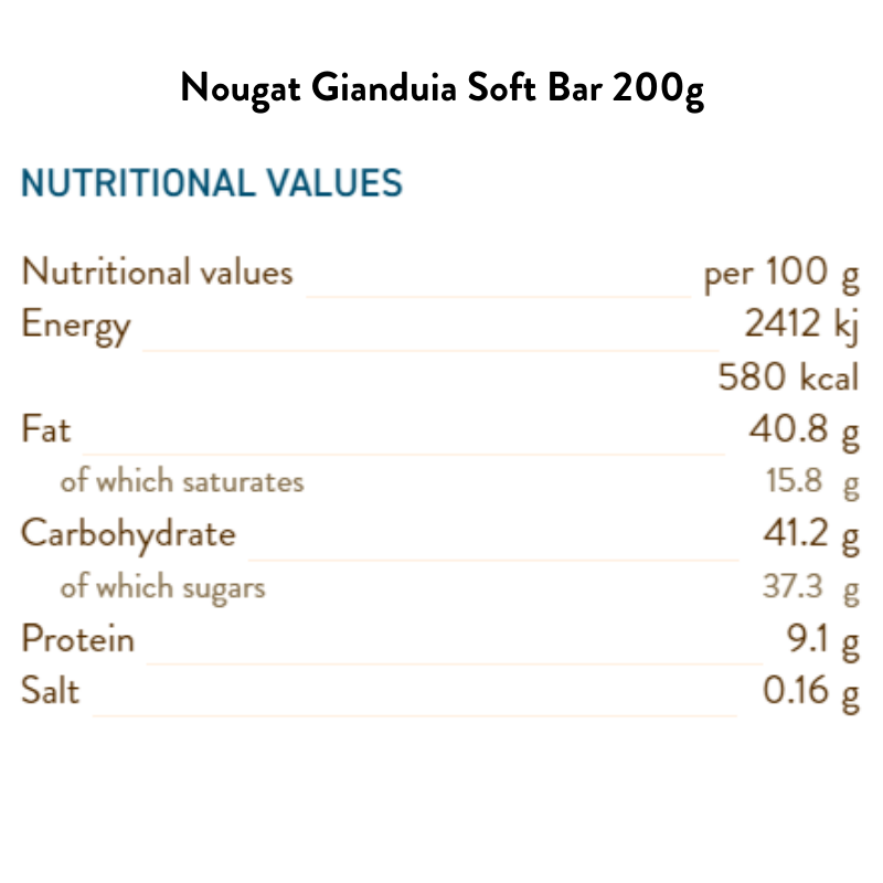 Nougat Gianduja Soft Bar 200G