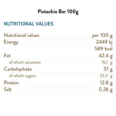 Pistachio Bar with Pistachios 100G