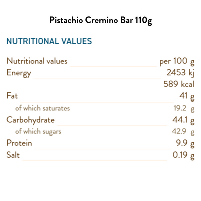 Pistachio Cremino Bar 110G