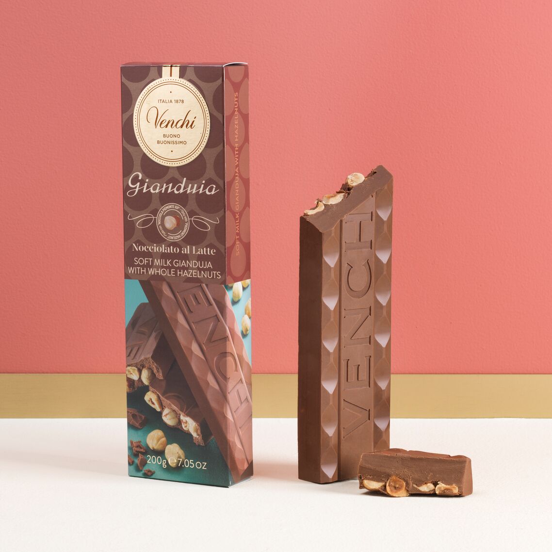 Gianduia with Hazelnuts soft bar 200G